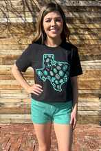 Load image into Gallery viewer, Jitterbug Turquoise Rhinestone Shorts