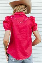 Load image into Gallery viewer, Willow Pink Pearl Snap Button Down Shirt