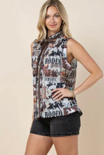 Load image into Gallery viewer, Desert Rodeo Charm Sleeveless Top