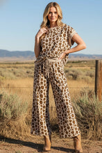 Load image into Gallery viewer, Leopard Scuba Top & Pant Set