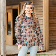 Load image into Gallery viewer, Western Nights Ruffle Longsleeve
