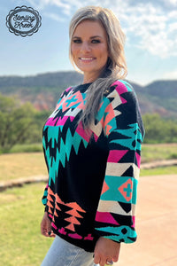 Western Lights Aztec Sweater