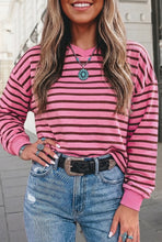 Load image into Gallery viewer, The Strawberry Mocha Stripe Pullover
