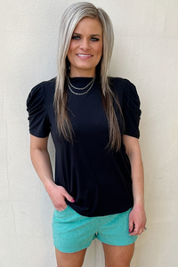 Jitterbug Turquoise Rhinestone Shorts