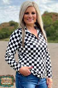 Round the Track Checkered Pullover