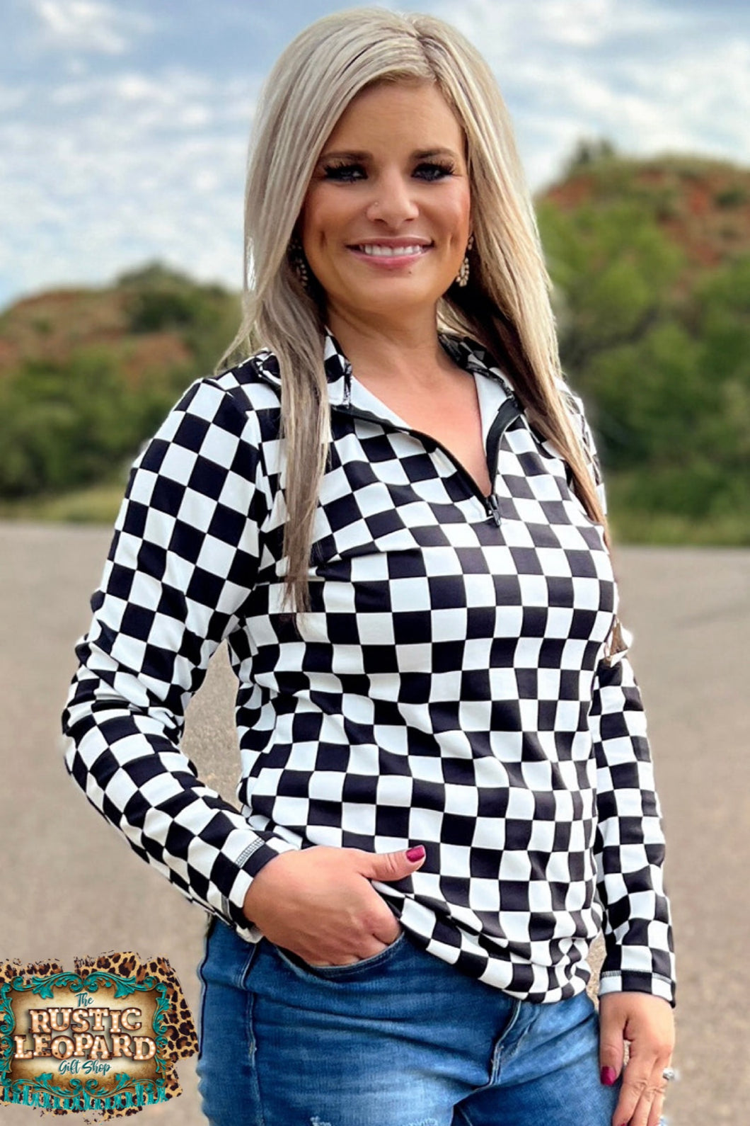 Round the Track Checkered Pullover