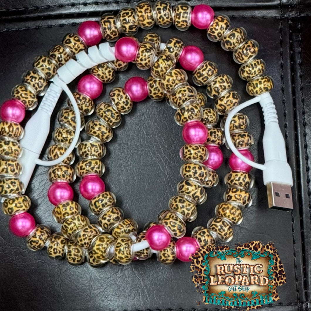 4 in 1 Leopard and Pink Charger