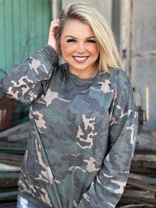 Camo Long Sleeve Top