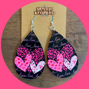 Triple Hearts Love Earrings