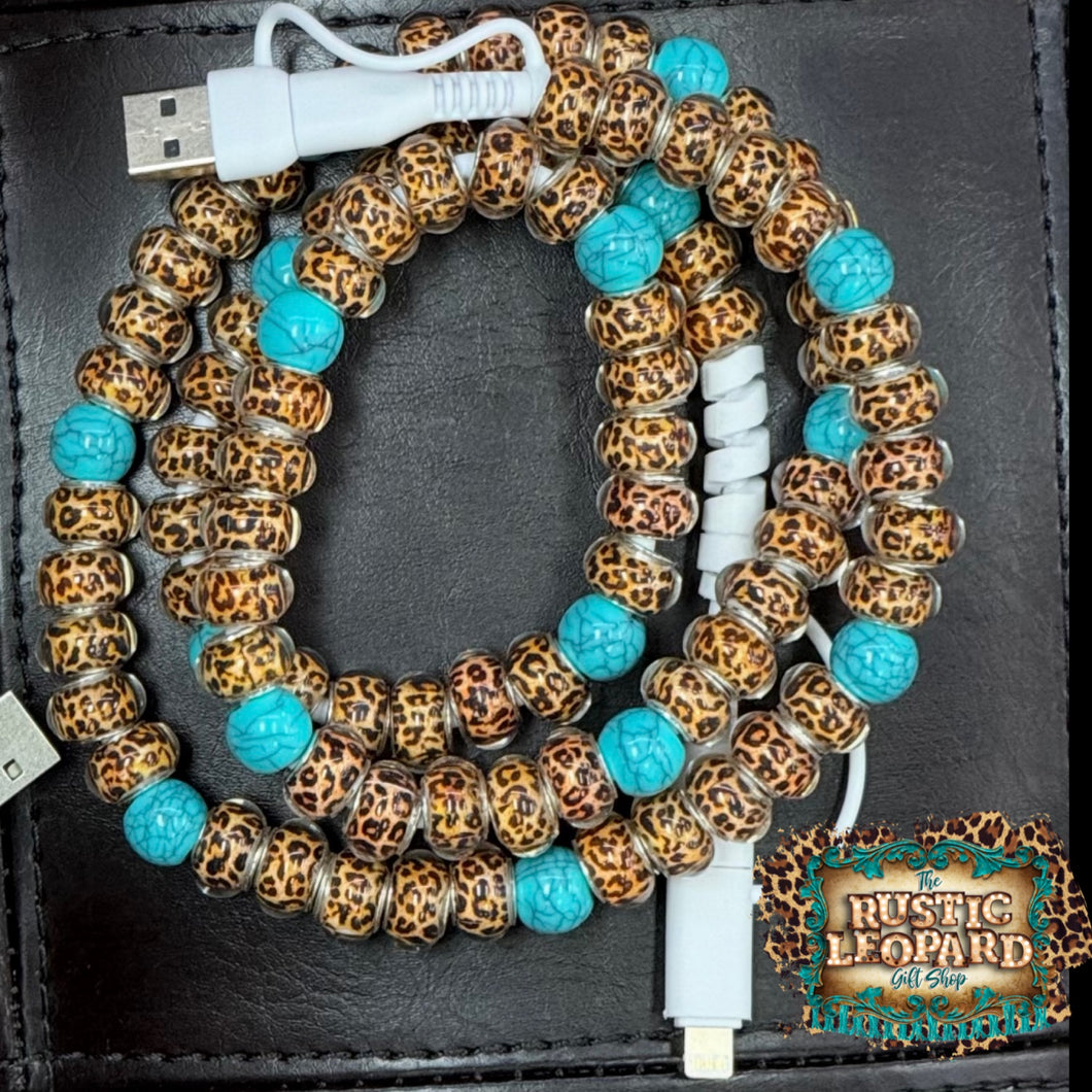 4 in 1 Leopard and Turquoise Charger