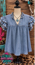 Load image into Gallery viewer, Tencel Denim Top
