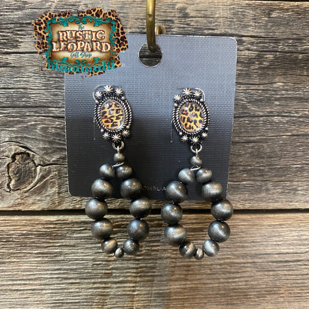 Sudan Leopard Pearl Earrings