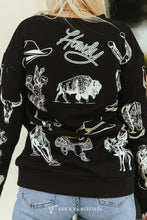 Load image into Gallery viewer, Lucky &amp; Blessed Howdy in Black Sweatshirt
