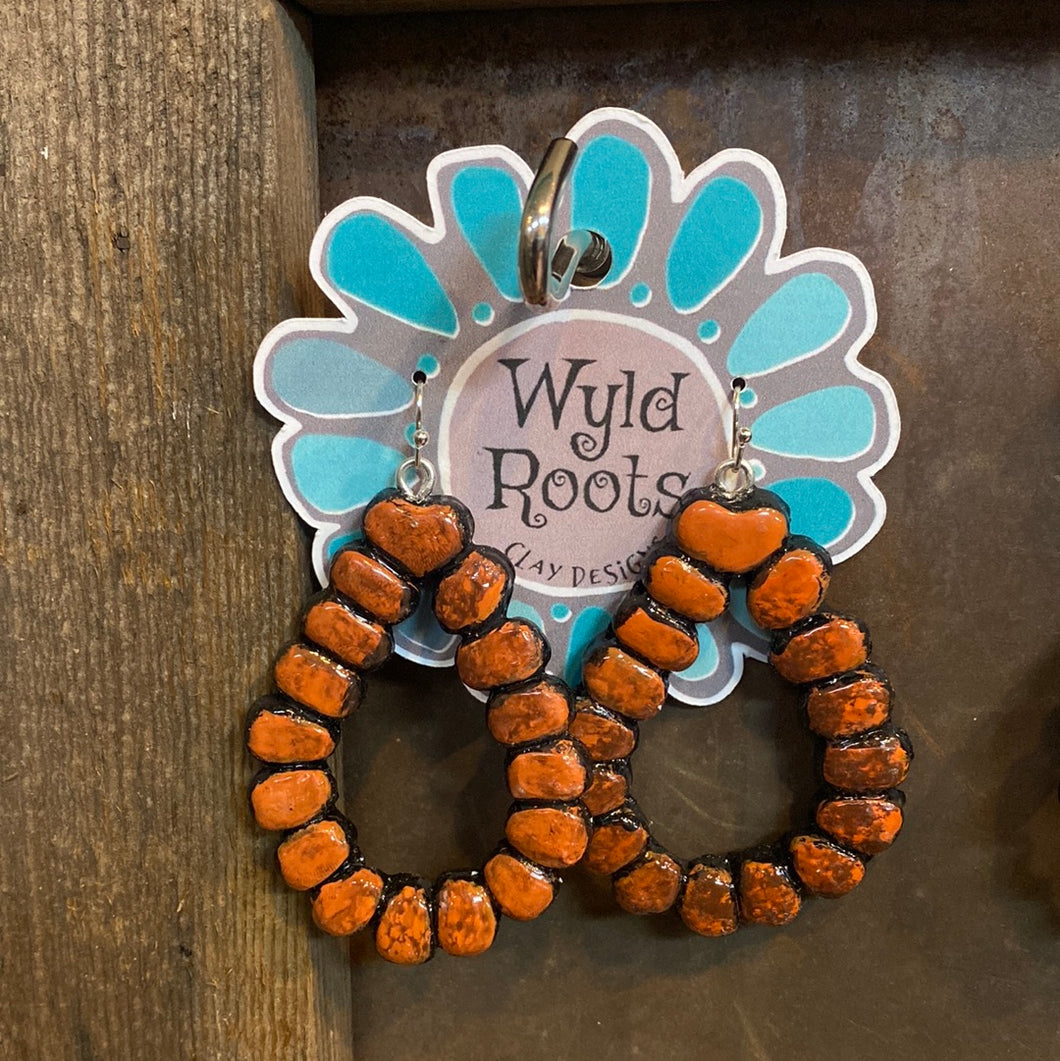 Stockyard Orange Clay Earrings