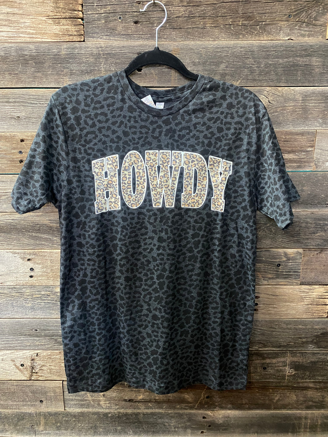 Howdy Leopard Jersey Tee Black