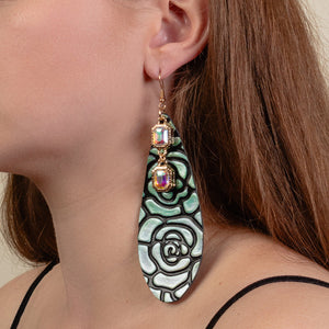 Western Leather Turquoise Earrings