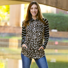 Load image into Gallery viewer, Leopard and Stripes Hoodie
