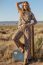 Load image into Gallery viewer, Leopard Scuba Top &amp; Pant Set
