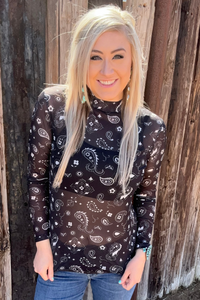 Bandana Babe Black Mesh