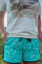 Load image into Gallery viewer, Bandana Babe Turquoise Shorts

