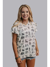 Load image into Gallery viewer, Western Days Ruffle Sleeve Top
