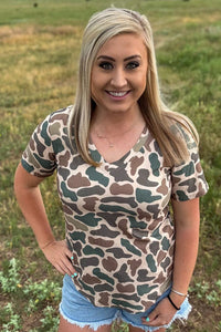 Stand Down V-Neck Top