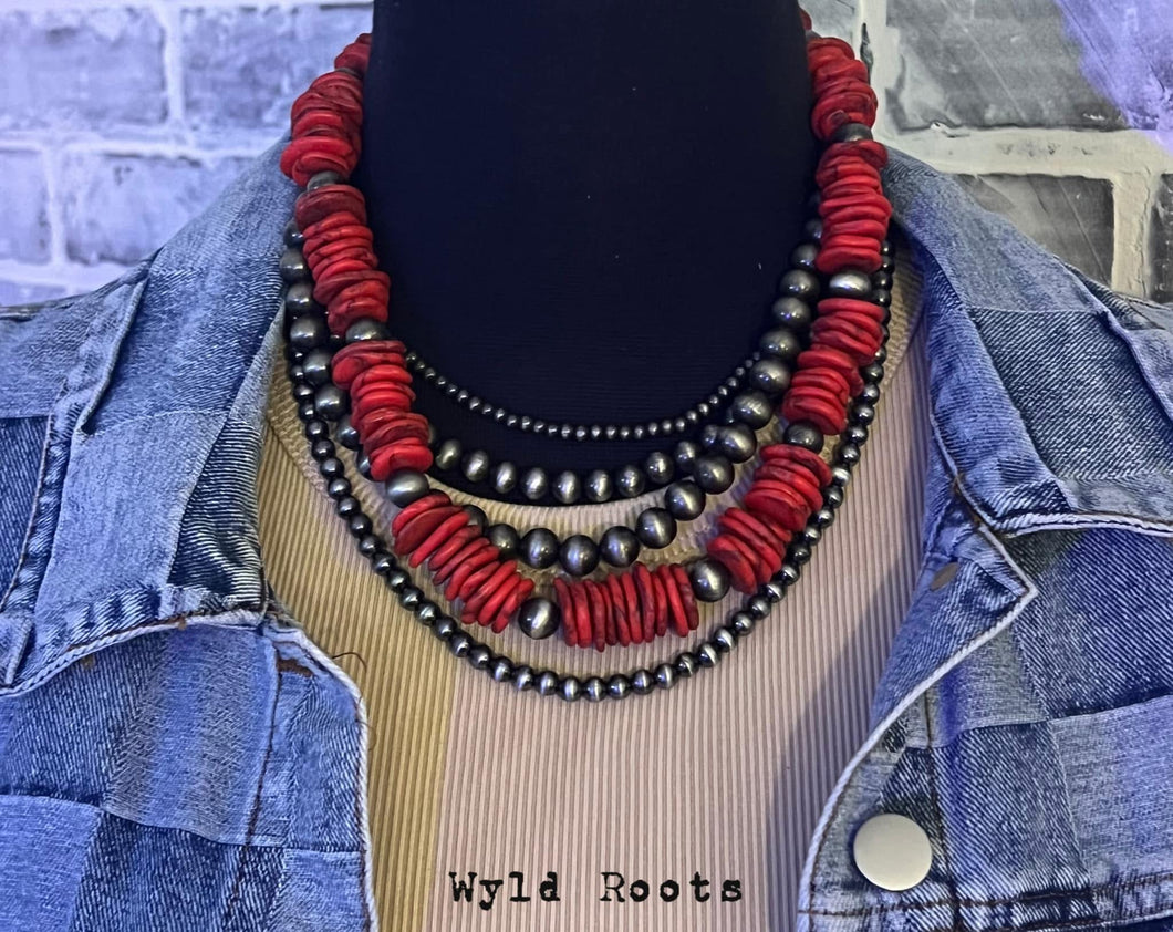 Raider Red Necklace