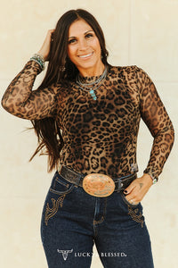 Leopard Long Sleeve Mesh