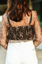 Load image into Gallery viewer, Sheer Obession Leopard Mesh Top
