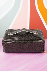 SHADOW LEOPARD JETSETTER EXPANDABLE MAKEUP BAG