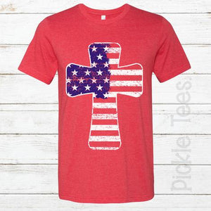 Patriotic Cross Top