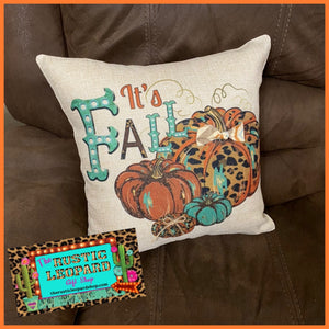 Its FALL Cheetah Decorative Throw Pillow